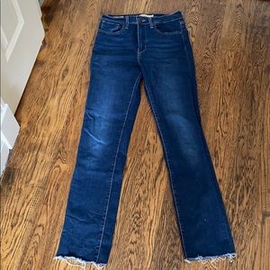Levi’s hi-rise straight leg jeans